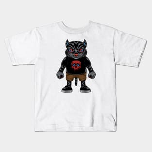 The Black Cats Use Skull T-Shirt Kids T-Shirt